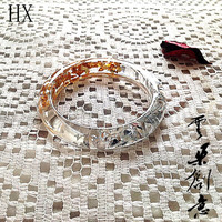 晗遐 巴西老矿碧玺手镯彩虹旺夫旺子高贵女款巴西碧玺送亲朋好友 10mm宽64mm直径