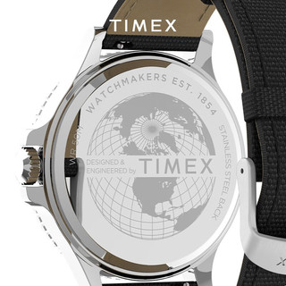 TIMEX 天美时 男表 TREND系列黑色大表盘 帆布表带 石英腕表  TW2V27000