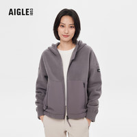 AIGLE艾高20女士户外保暖耐穿透汽厚款全拉链抓绒衣 烟熏紫 AQ732 S(160/84A)