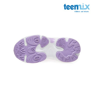 天美意（TEENMIX）天美意/Teenmix运动鞋女童保暖加绒2023冬皮面防滑耐磨跑步鞋  紫色  紫色 29