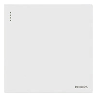 PHILIPS 飞利浦 开关86型 品绎白 一位单控大跷板开关 荧光指示（）