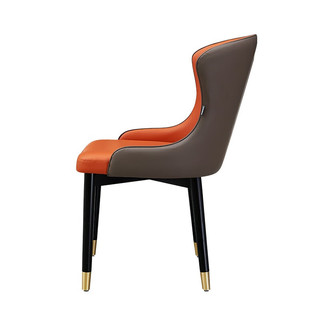 全友（QUANU）【】家居餐椅轻奢现代客厅家具欧皮软包时尚餐桌椅子DW1052 餐椅A*2(橙色)