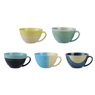 美浓烧（Mino Yaki）日本咖啡杯子古伊万里精致设计感小众下午茶陶瓷餐具 岁月流金咖啡杯三件套