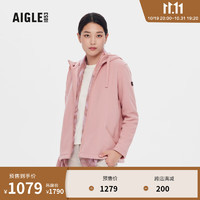 AIGLE【11.11】AIGLE艾高秋冬户外时尚保暖全拉蜂窝抓绒衣外套女 暗粉色 AX552 36(160/84A)