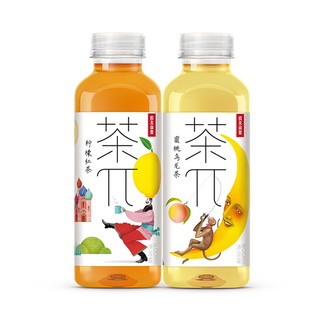 农夫山泉茶派π茶饮料茶兀蜜桃乌龙茶900ml*12 500ml柠檬红茶混装