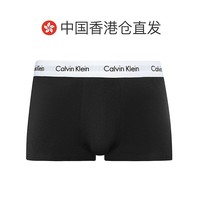 香港直发Calvin Klein凯文克莱男士四角内裤黑色中腰纯棉舒适