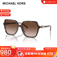 MICHAEL KORS/MK【秋冬】女墨镜时尚潮流方形太阳镜复古眼镜0MK2196F 棕色镜片/深玳瑁色镜腿300613 60