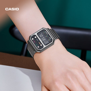 CASIO 卡西欧 大众指针复古小金表时尚方块休闲手表男