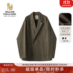 William fox&sons 麂皮绒休闲西装 WF132630-1