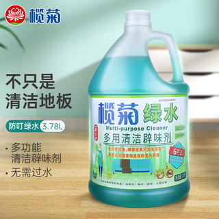 lanju 榄菊 绿水3.78L地板清洁剂薄荷辟味地板水拖地清洁剂 植物防叮