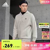 adidas 阿迪达斯 轻运动男女装秋冬加绒加厚宽松连帽夹克外套 矾土棕 A/L