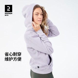 DECATHLON 迪卡侬 户外徒步摇粒绒套头男保暖连帽抓绒衣宽松运动衫女ODT1