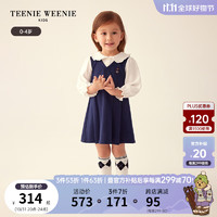 Teenie Weenie Kids小熊童装女宝宝23年秋季学院风宽松背心裙 藏青色 100cm