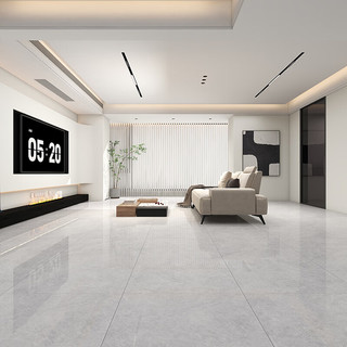 诺贝尔瓷砖 750×1500大板地砖 大理石客厅地板砖  岩板背景墙砖 时光灰 预约享特权
