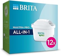BRITA 碧然德 MAXTRA PRO 多合一滤水器 - 12 件装(年度供应量) - 替换滤芯可减少钙、氯、杀虫剂和杂质 用于口感更佳的自来水