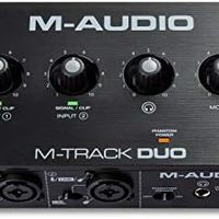 M-AUDIO M-Track Duo – 用于录音、流媒体和播客的 USB 音频接口 具有双 XLR、线路和 DI 输入 以及随附的软件套件