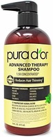 pura d'or PURA D'OR 高级无硫酸盐生物素洗发水，可缓解秀发的稀疏状况，增加体积，注入摩洛哥坚果油芦荟，适用于所有秀发类型，男士女士通用，16 液体盎司，473毫升(包装略有不同）