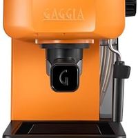 GAGGIA 加吉亚 EG2109 橙色手动浓缩咖啡机,咖啡粉或垫,* 意大利设计和制造,POD 系统适用于奶油浓缩咖啡,带垫子,自动预注入,15 巴