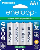 eneloop 爱乐普 Panasonic 松下电器 BK-3MCCA8BA eneloop AA 2100循环镍氢预充电充电电池，8个