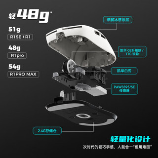 VXE R1 2.4G蓝牙 多模无线鼠标 26000DPI 黑色