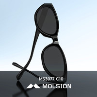 MOLSION 陌森 眼镜赵丽颖同款墨镜女2023新款偏光猫眼太阳镜MS3077