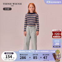 Teenie Weenie Kids小熊童装女童23年秋季半高领打底衫毛衣 撞色 140cm