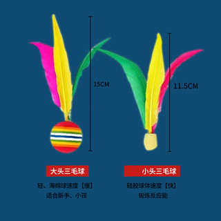 JIANTIAN 健田 加厚板羽拍板球 套装三毛球 带7球收纳袋