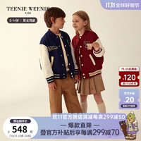 Teenie Weenie Kids小熊童装男女童运动撞色棒球服 藏青色 120cm