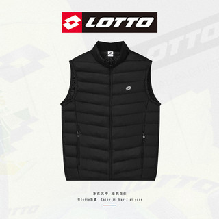 lotto 乐途 男士秋冬保暖羽绒服运动休闲时尚连帽轻薄灰鸭绒马甲