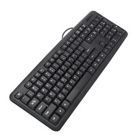EAEONXE 电脑键盘台式 有线键盘机械手感发光键盘 笔记本 K110黑色