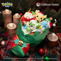 Pokemon 宝可梦 Pokémon 帕底亚的圣诞市集系列毛绒花束 皮卡丘新叶喵