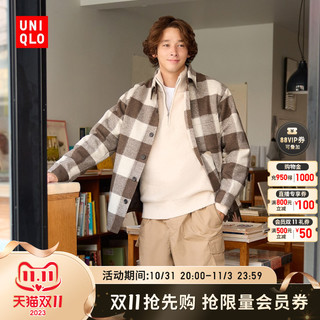 UNIQLO 优衣库 男装/女装廓形衬衫式茄克(宽松休闲夹克外套)459591
