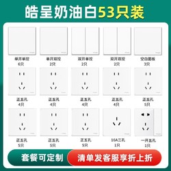 Schneider Electric 施耐德电气 皓呈系列 开关插座面板套装 53只装