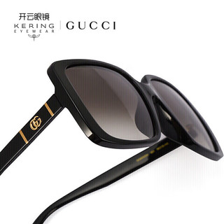 GUCCI 古驰 墨镜 方框太阳镜 塑料材质黑色镜框眼镜GG0632SA 001