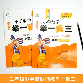 新概念小学数学举一反三2年级精讲精练（A+B全2册）全国通用思维训练竞赛习题 人教版二年级同步奥赛培优