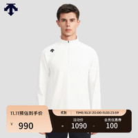 DESCENTE【】迪桑特 综训训练运动半拉链男子长袖针织衫冬季 WT-WHITE 2XL(185/104A)