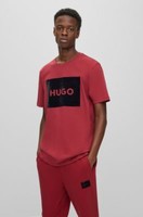 HUGO BOSS 金属质感徽标棉质平纹针织面料 T 恤