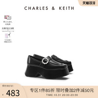 CHARLES & KEITH CHARLES&KEITH;秋季女鞋SL1-81790002扣带厚底高跟乐福鞋单鞋女鞋