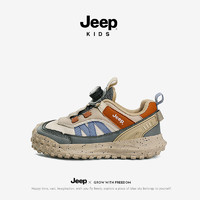 吉普（JEEP）吉普童鞋秋季儿童运动鞋-23AW8601 米/卡其 29