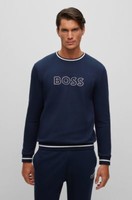 HUGO BOSS 轮廓徽标棉质混纺常规版运动衫