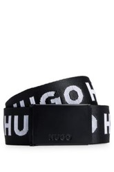 HUGO BOSS 雨果博斯 品牌标识牌扣徽标装饰编织腰带
