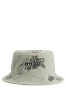 HUGO BOSS 佩斯利图案和徽标装饰棉质斜纹布渔夫帽