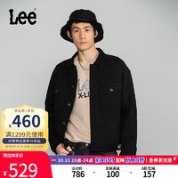Lee XLINE舒适版型男黑色骑士牛仔夹克外套休闲潮流LMT004005100 黑色 M