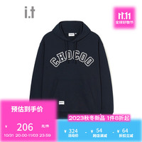 :CHOCOOLATE it 款连帽卫衣休闲时尚连帽衫3231X NYD/深海蓝色 L
