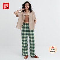 UNIQLO 优衣库 女装法兰绒松紧长裤 461762