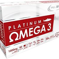 IronMaxx Platinum Omega 3 鱼油胶囊，60粒