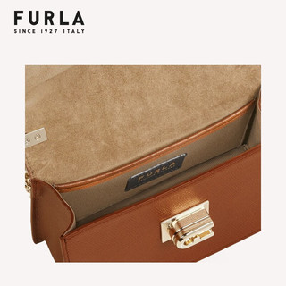 芙拉（FURLA）Furla芙拉1927经典女士小号牛皮链条包斜挎包 棕色 mini 