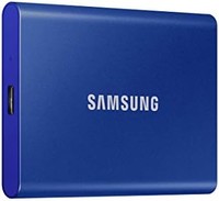 SAMSUNG 三星 T7 便携式 SSD - 500 GB - USB 3.2 Gen.2 外置 SSD 靛蓝色 (MU-PC500H/WW)