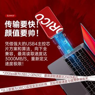 ORICO 奥睿科 移动固态硬盘（)潮牌系列 USB4接口 小 USB3.2 GEN2-2060MB/S