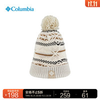 哥伦比亚 户外情侣款男女时尚可爱潮流毛球保暖针织帽CU7569 192（23年新色）